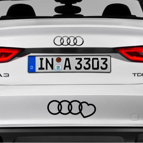 Nalepka Audi s srcem