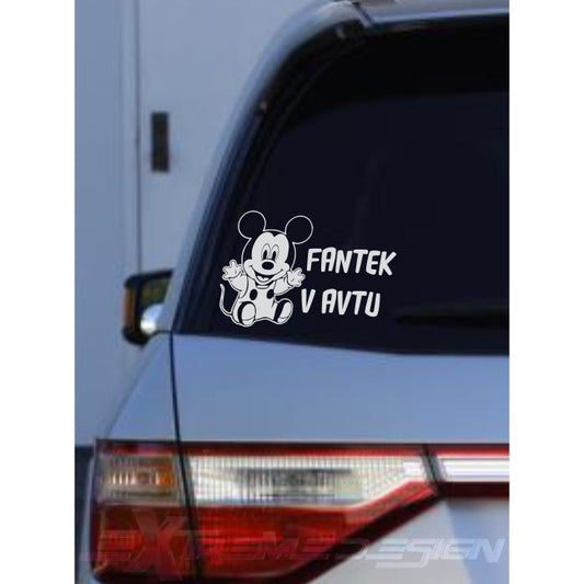 Nalepka Fantek v avtu