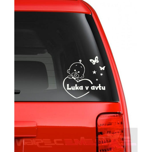 Nalepka Luka v avtu